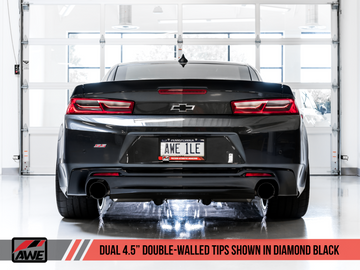 AWE Tuning 16-19 Chevrolet Camaro SS Escape con eje trasero - Edición Track (puntas negras diamante)
