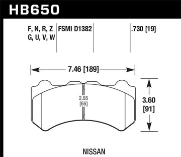 Pastillas de freno delanteras Hawk 09-11 Nissan GT-R HPS Street