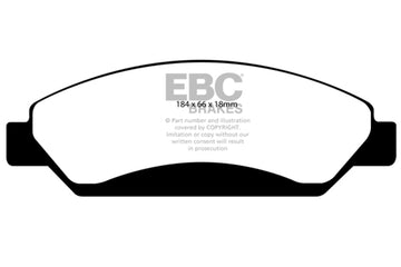 EBC 07 Cadillac Escalade 6.2 2WD Pastillas de freno delanteras Greenstuff