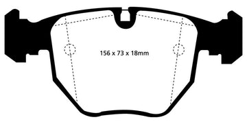 EBC 00-04 BMW M5 5.0 (E39) Pastillas de freno delanteras Redstuff