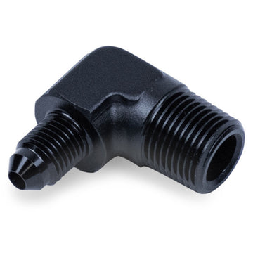 Snow Performance Conector de agua de codo NPT de 3/8 pulg. a 4AN (negro)