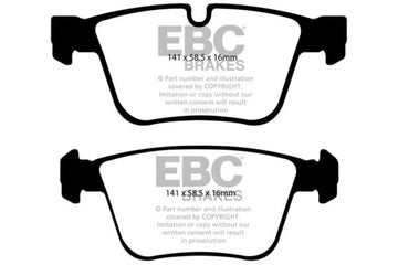 EBC 07-11 Mercedes-Benz CL63 AMG 6.2 Pastillas de freno traseras Redstuff