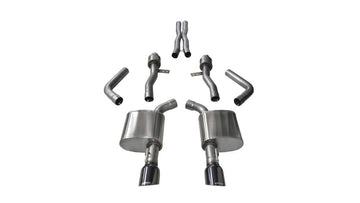 Corsa 15-16 Dodge Charger SRT / Scat Pack / R/T 6.4L Escape deportivo negro con respaldo de gato