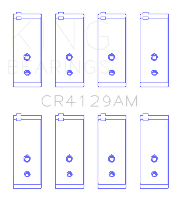 King Engine Bearings Toyota 18R/21R (Size +1.0) Connecting Rod Bearing Set