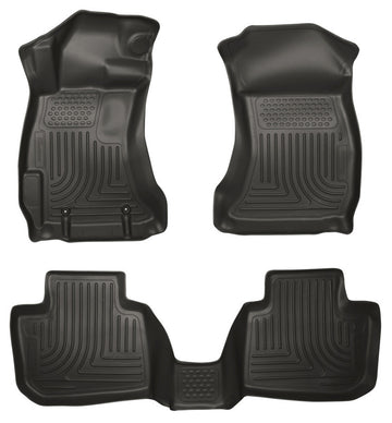 Husky Liners 14 Subaru Forester Weatherbeater Revestimientos negros para el piso del asiento delantero y segundo