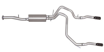 Gibson 07-12 Chevrolet Avalanche LS 5.3L 2.25in Escape dividido doble con respaldo de gato - Aluminizado