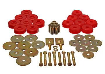 Energy Suspension Body Mount Set Exc. Convertible - Red