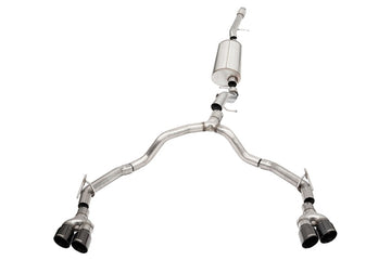 Corsa 21-22 Suburban / Yukon XL 6.2L 4WD Doble trasero 3 a 2.75 pulgadas Sport Cat-Back DW 4 pulgadas Puntas BLK