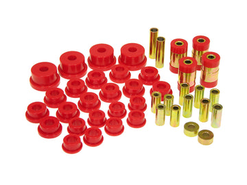 Prothane 95-99 Mitsubishi Eclipse Bujes de brazo de control trasero superior/inferior - Rojo