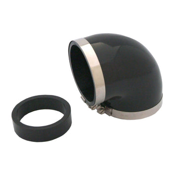 Reductor de codo acoplador Spectre de 3 pulg. / 90 grados con 2,5 pulgadas. Inserto (PVC) - Negro