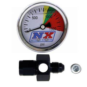 Manómetro de presión de flujo Nitrous Express N2O (0-1500 PSI) 6AN
