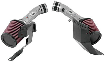 K&amp;N 07-08 G35 Entradas de carnero cortas Dual Silver Typhoon
