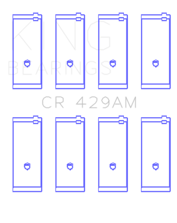 King Engine Bearings Toyota 2A/3A/4A (Size +0.25) Rod Bearing - Set of 4 Pairs