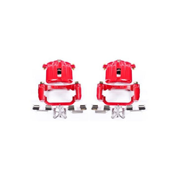 Power Stop 04-05 Cadillac DeVille Pinzas traseras rojas con soportes - Par