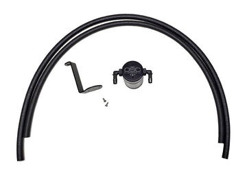J&amp;L 2005-2019 Nissan Frontier 4L Separador de aceite 3.0 - Negro anodizado