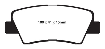 EBC 09-11 Hyundai Azera 3.3 Greenstuff Rear Brake Pads