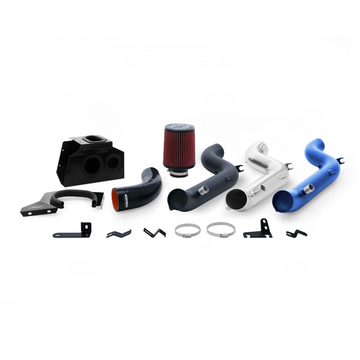 Mishimoto 2016 Ford Focus RS 2.3L Kit de admisión de aire de alto rendimiento - Azul nitroso arrugado
