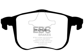 EBC 06-11 Saab 9-3 2.0 Turbo (Aero) Pastillas de freno delanteras Yellowstuff