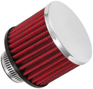 Filtro de ventilación del cárter con base de goma K&amp;N de 1,25 pulgadas de diámetro interior x 3 pulgadas de diámetro exterior x 2,5 pulgadas de alto