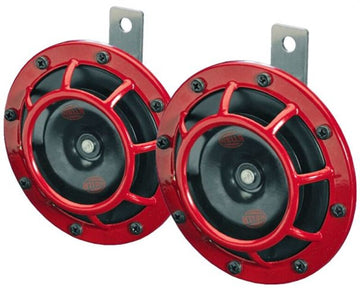 Kit de bocina Hella Supertone 12V 300/500HZ Rojo (003399803 = 003399801)