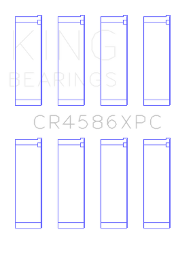 King Engine Bearings Mitsubishi 4B11T Performance Coated Rod Bearing Set - Size STDX