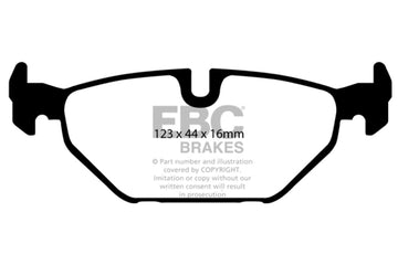EBC 99-01 Saab 9-5 2.3 Turbo (Aero) Pastillas de freno traseras Yellowstuff