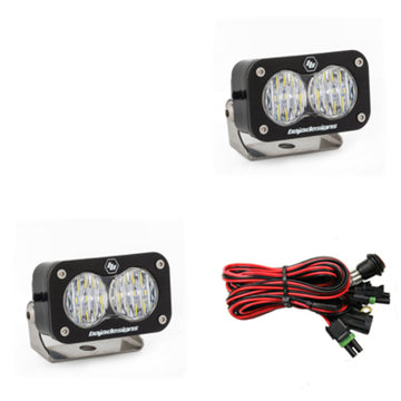 Baja Designs S2 Pro Series Cápsulas de luz LED Patrón de curvas anchas - Par
