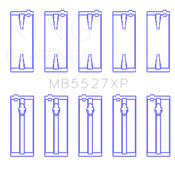 King Engine Bearings Toyota 4AGE/4AGZE 16V 1.6L Performance Main Bearing Set - Size STD