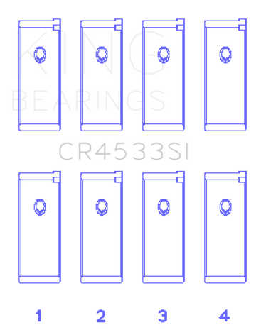 King Engine Bearings Nissan QR25DE DOHC 16 Valves Rod Bearing Set - Size STD