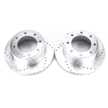 Power Stop 05-12 Ford F-250 Super Duty Rear Evolution Rotores perforados y ranurados - Par