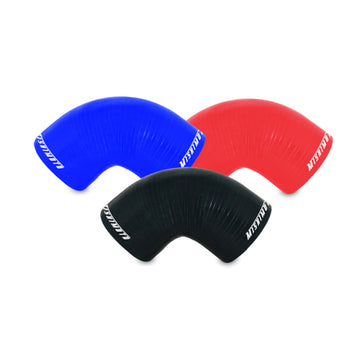 Acoplador de 90 grados negro Mishimoto de 3 pulgadas