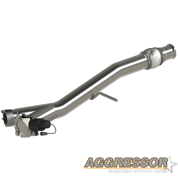 QTP 14-18 Chevrolet Silverado 1500 4.8L/5.3L EC/CC Caja estándar 3 pulgadas 304SS Tubo central con recorte de agresor