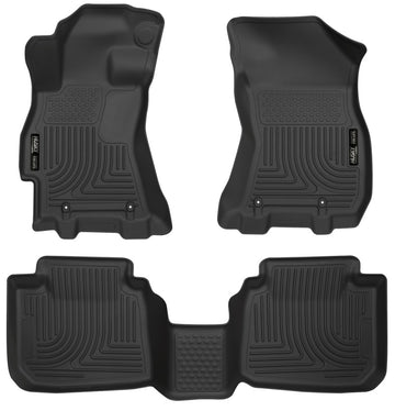 Husky Liners 2015 Subaru Legacy/Outback Weatherbeater Revestimientos de piso para asiento delantero y segundo, color negro