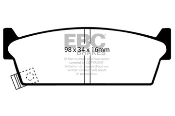 EBC 90-93 Infiniti M30 3.0 Pastillas de freno traseras Redstuff