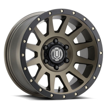 ICON Compresión 17x8.5 6x5.5 25mm Offset 5.75in BS 95.1mm Diámetro Rueda de bronce