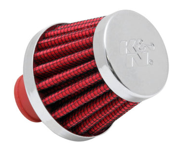 K&amp;N Base de 2 pulgadas de diámetro exterior x 0,375 pulgadas de diámetro interior de brida x 1,75 pulgadas de alto Filtro de ventilación del cárter con base de goma