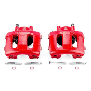 Power Stop 90-01 Jeep Cherokee Pinzas delanteras rojas sin soportes - Par