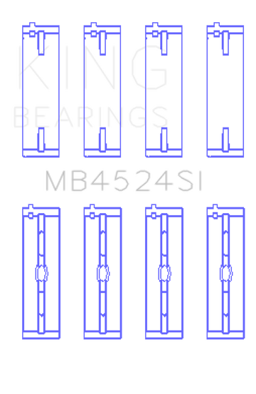 King Bearings Nissan VR38DETT VQ35HR VQ37HR Performance Crankshaft Main Bearings - Size +0.25mm