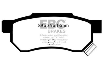 Pastillas de freno traseras EBC 92-94 Acura Integra 1.7 Vtec Redstuff