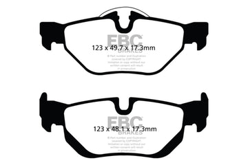 EBC 13+ BMW X1 2.0 Turbo (28i) Pastillas de freno traseras Yellowstuff