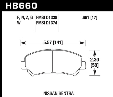 Hawk 09-10 Nissan Maxima / 08-10 Rogue / 07-09 Sentra SE-R / 10 Sentra SE-R M/T Performance Cerami