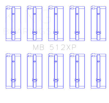 King Engine Bearings Ford BDA - European (Size STD) Performance Main Bearing Set