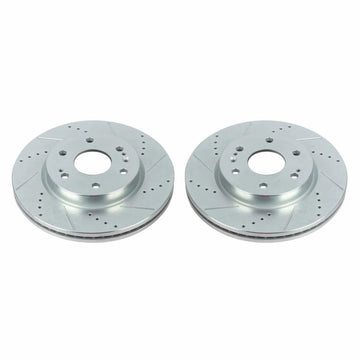 Power Stop 19-20 Chevrolet Silverado 1500 Rotores perforados y ranurados Front Evolution - Par