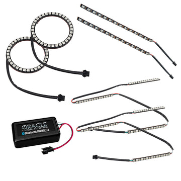 Oracle 15-17 Ford Mustang V6/GT/Shelby Dynamic DRL  w/ Halo Kit - ColorSHIFT - Dynamic