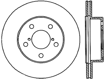 StopTech 05-07 Subaru Impreza WRX/STi Slotted & Drilled Right Rear Rotor