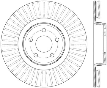 StopTech 14+ Ford Focus ST w/ 335mm Brakes Front Right Slotted & Drilled Rotor