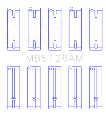King Engine Bearings Isuzu 4XE1/4XF1/4XC1T (Size STD) Main Bearing Set