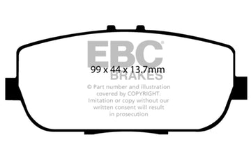 EBC 06-15 Mazda Miata MX5 2.0 Pastillas de freno traseras Redstuff