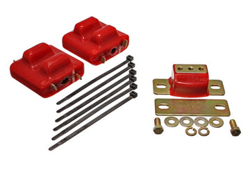 Energy Suspensión 87-91 Suburban C10-C30 2WD Motor rojo y soportes de transmisión, acabado en zinc