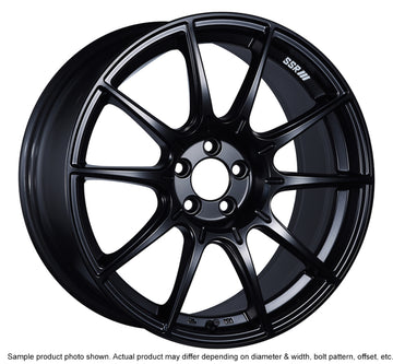 SSR GTX01 18x9.5 5x114.3 40mm Rueda Negra Plana Desplazada